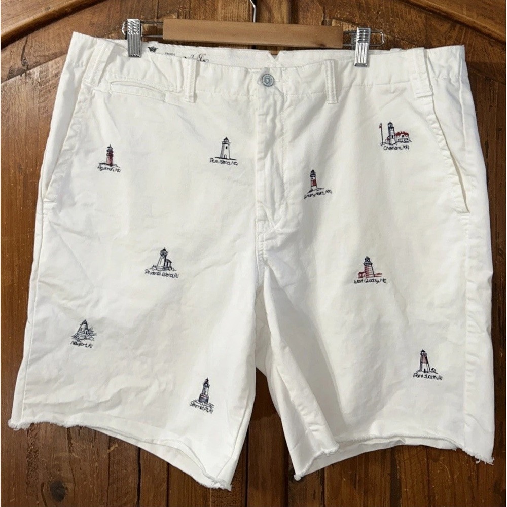 Mens Polo Ralph Lauren Naval Tailors Chino Shorts Embroidered Lighthouses 38